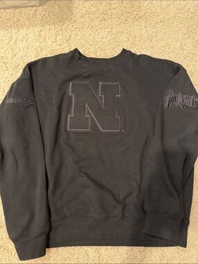 Nebraska Black Crewneck Sweatshirt